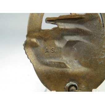 Stridsvagnsattackmärke i brons, Panzerkampfabzeichen. I brons. A.S.. Espenlaub militaria